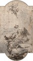 An allegory of fame and another figure Design for a ceiling compartment - (after) Giovanni Battista Tiepolo