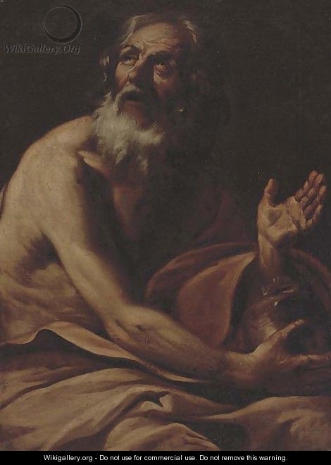 Saint Jerome 2 - (after) Giovanni Battista Langetti