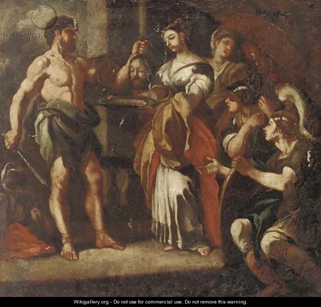 Salome receiving the head of Saint John the Baptist - (after) Francesco Solimena