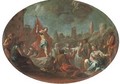 A bozzetto Saint George after his triumph over the dragon - (after) Francesco Solimena