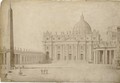 The facade of Saint Peter's, Rome, from the piazza - (after) Francesco Pannini