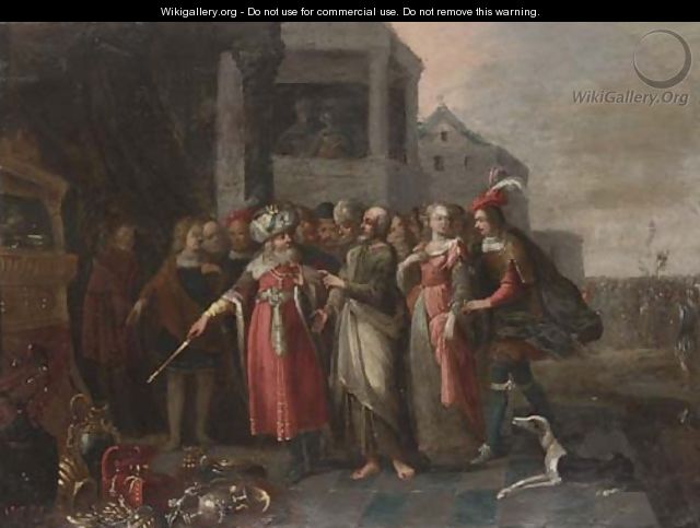 Croesus and Solon - (after) Frans II Francken