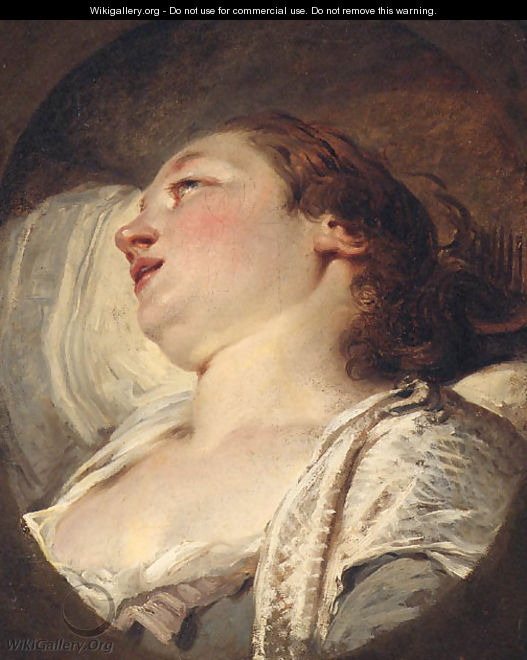 A woman, head and shoulders - (after) Francois Boucher