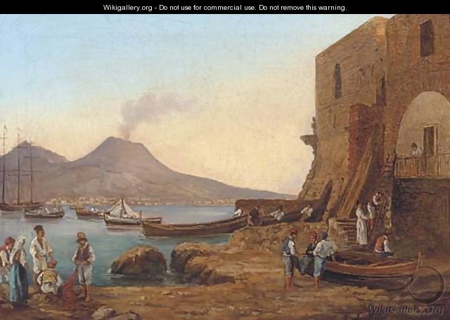 Fishermen on the shores of the bay of Naples - (after) Franz Ludwig Catel