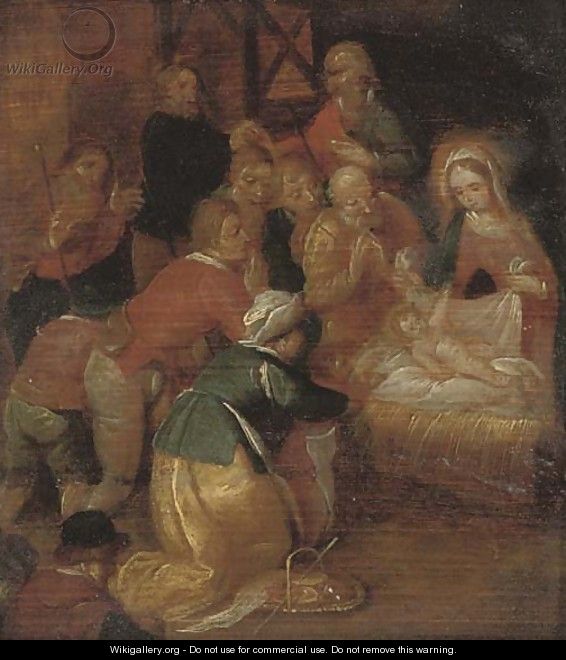 The Adoration of the Shepherds 3 - (after) Frans II Francken