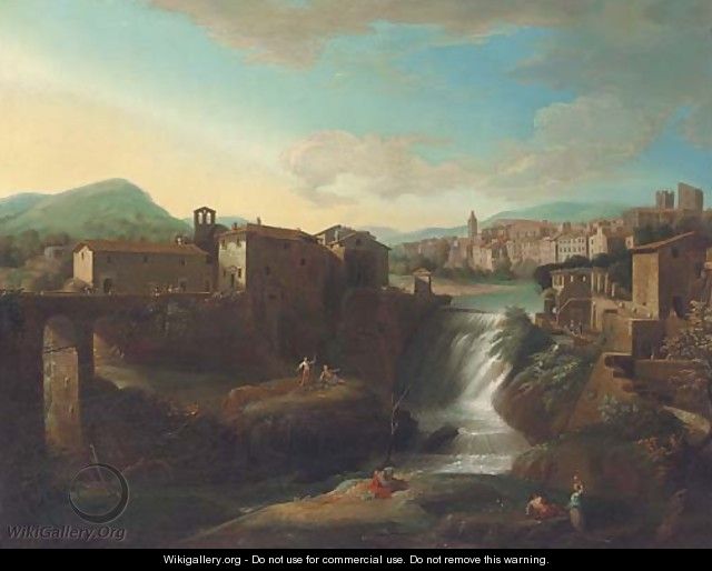A view of Tivoli with the Vecchia Cascata dell
