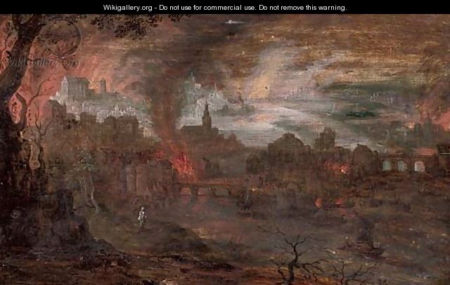 The destruction of Sodom and Gomorrah - (after) Frederik Van Valckenborch