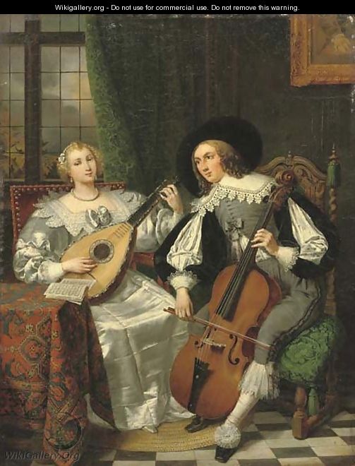 A musical couple - (after) David Van Der Kellen III