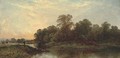 A river landscape at sunset - (after) Edwin Henry Boddington
