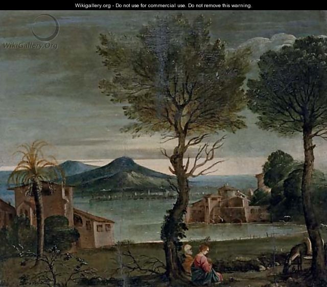 The Rest on the Flight into Eygpt - (after) Domenichino (Domenico Zampieri)