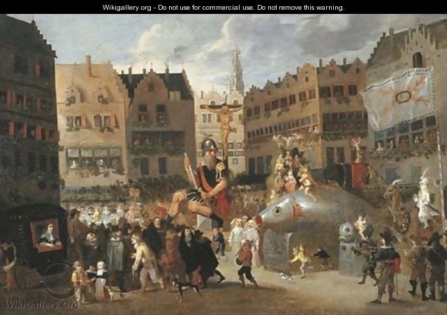 The Ommegang in Antwerp - (after) Erasmus De Bie I