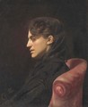 Portrait de dame assise dans un fauteuil rouge - (after) Carolus (Charles Auguste Emile) Duran
