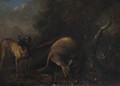 A Mastiff guarding dead Game - (after) Ferdinand Philipp De Hamilton