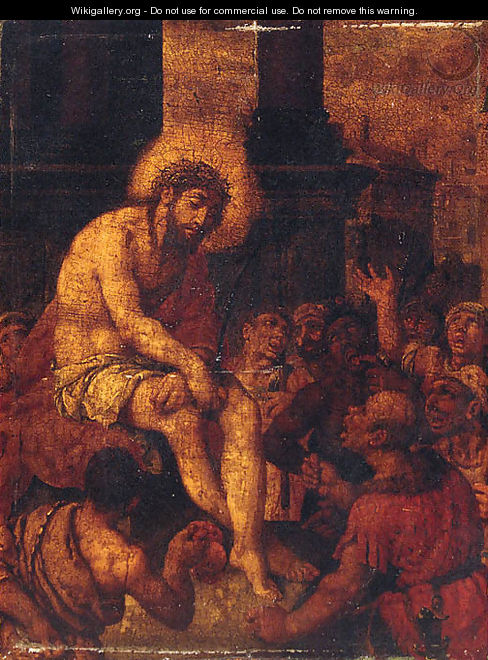 The Mocking of Christ - (after) Cornelis Cornelisz Van Haarlem