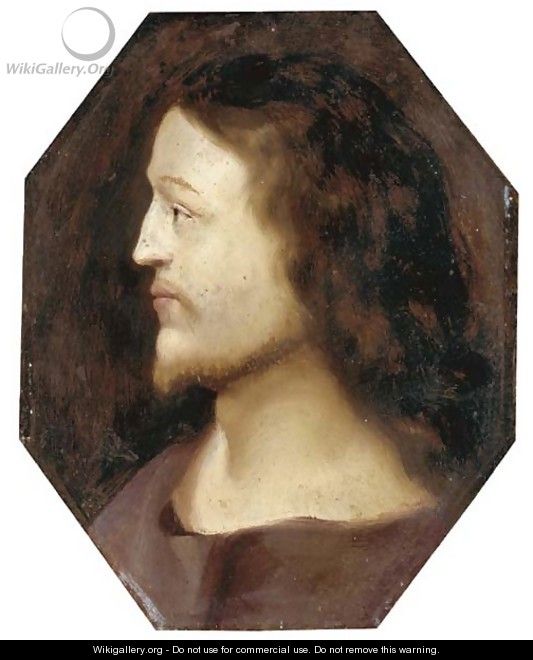 Head of Christ in profile - (after) Cornelis Cornelisz Van Haarlem