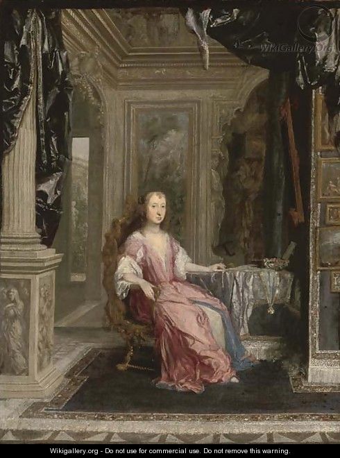 Portrait of a lady - (after) Constantin Netscher