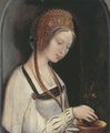 A female Saint - (after) Cornelis Engelbrechtsen