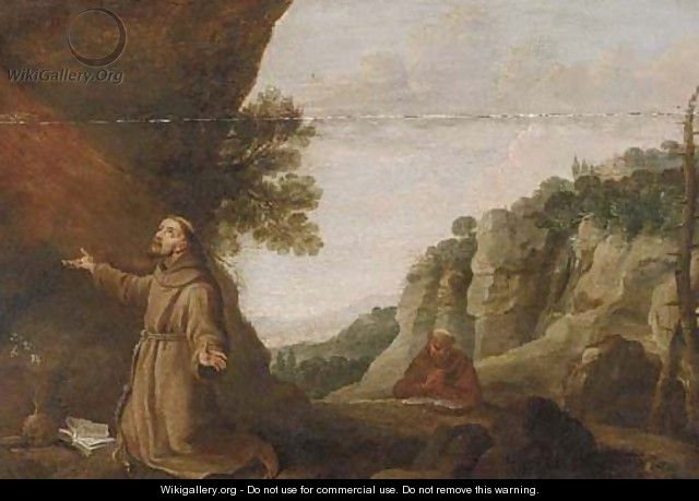 Saint Francis of Assisi receiving the Stigmata - (after) David The Younger Teniers