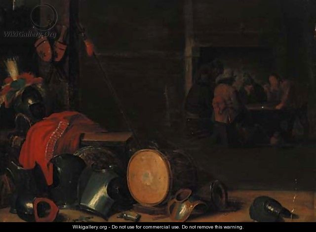 A guardroom interior - (after) David The Younger Teniers