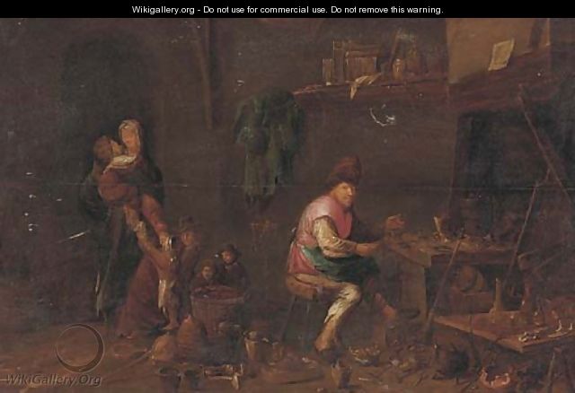 A peasant family in their workshop - (after) David Ryckaert III