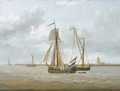 Shipping off the coast of the Zuyder Zee, a States Yacht raising its sails - (after) David Kleyne