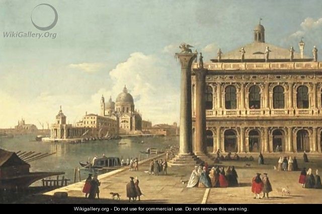 The Piazzetta di San Marco, Venice, with the Libreria - (after) Antonio Joli