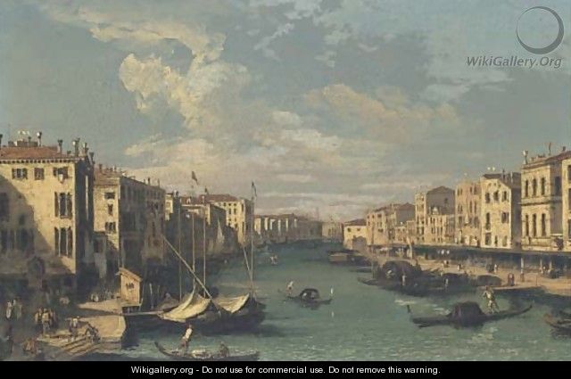 The Grand Canal, looking south-west from the Rialto Bridge to the Palazzo Foscari - (after) (Giovanni Antonio Canal) Canaletto