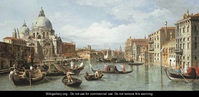 The Entrance to the Grand Canal, Venice, with the church of Santa Maria della Salute - (after) (Giovanni Antonio Canal) Canaletto