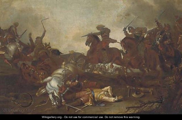 A cavalry skirmish 2 - (after) Antonio Calza