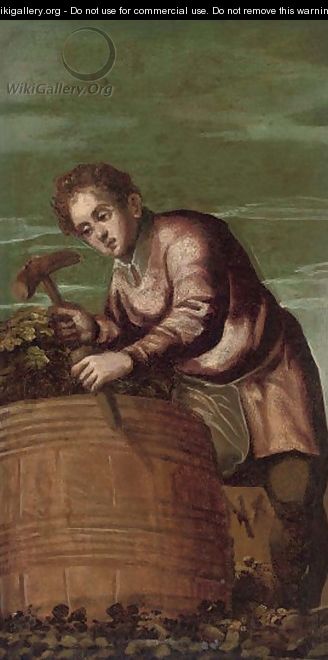 A wine harvester, a fragment - (after) Bonifacio Veronese (Pitati)