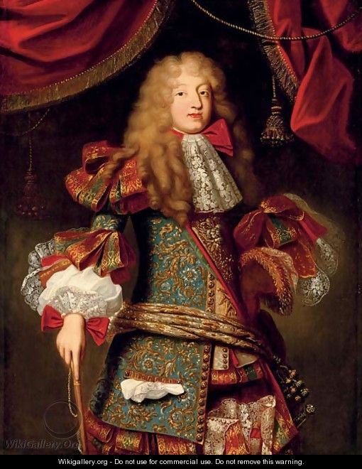 Portrait of man, believed to be The Grand Dauphin (1661-1711) - (after) Alexis-Simon Belle