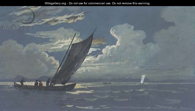 A fishing boat - (after) Alexandre-Jean Noel