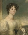 Portrait of a lady, half-length, in a white dress - (after) Sir William Beechey