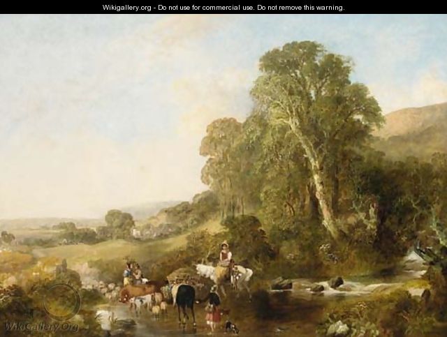 Going to market - (after) Thomas Creswick