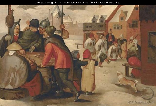 Soldiers playing dice - (after) Sebastian Vrancx