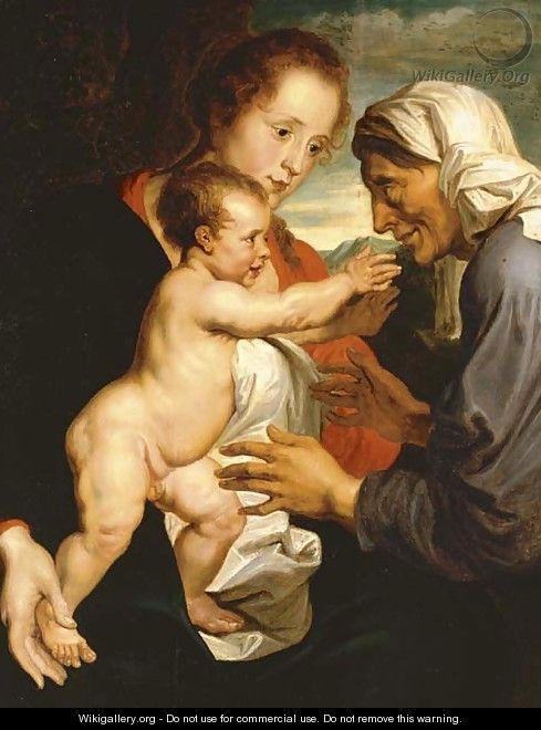 The Virgin and Child with Saint Anne - (after) Dyck, Sir Anthony van