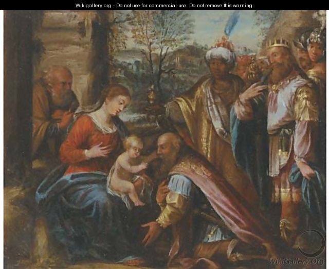 The Adoration of the Magi - (after) Simon De Vos