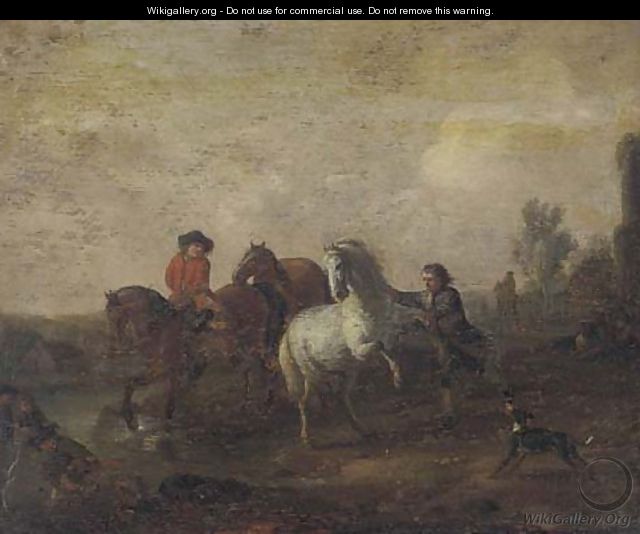 Horsemen in a landscape - (after) Philips Wouwerman