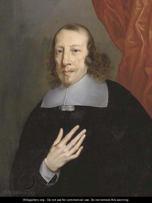 Portrait of a cleric - (after) Philippe De Champaigne