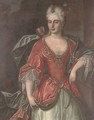 Portrait of a lady as Diana, standing, three quarter-length, with a bow and quiver - (after) Mignard, Pierre II