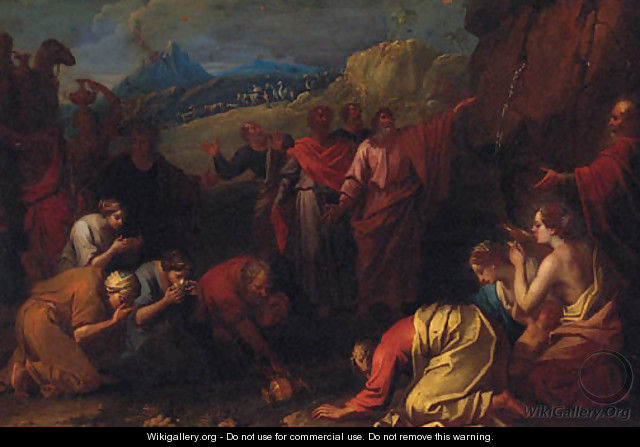 Moses striking the Rock - (after) Pierre-Jacques Cazes