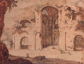 The Baths of Diocletian, Rome - (after) Pieter Pietersz. Lastman