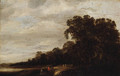 A wooded Landscape with Huntsmen resting on a Track - (after) Pieter Jansz. Van Asch