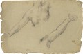 Study of the torso and outstretched right arm of a female nude - (after) Pietro Da Cortona (Barrettini)