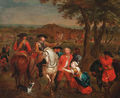 Cavalrymen with a prisoner - (after) Pieter Van Bloemen