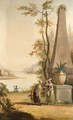 A Fortune Teller and other Figures in extensive river Landscapes - (after) Pieter Norbertus Van Reysschoot