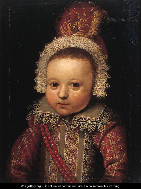 Portrait of a young boy, possibly Johan van der Veecken (1582-1638) - (after) Michiel Jansz. Van Mierevelt