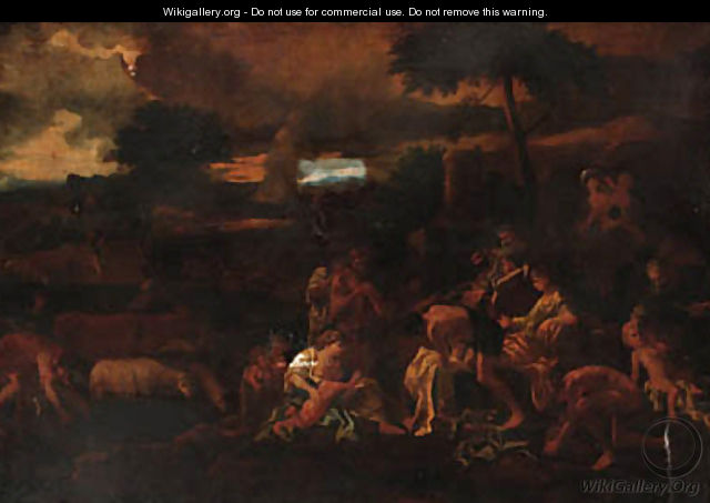 A classical landscape with figures - (after) Nicolas Poussin