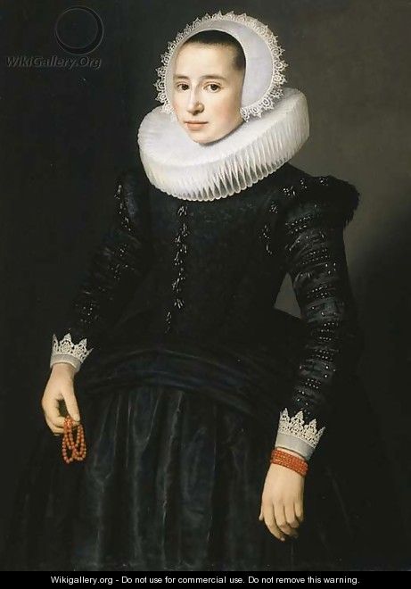 Portrait of a young lady - (after) Nicolaes (Pickenoy) Eliasz