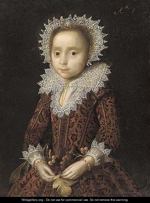 Portrait of a young girl - (after) Paulus Moreelse